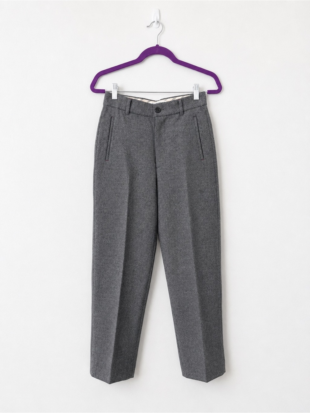 UNIQLO x Ines de La Fressange 100% Wool Relaxed Straight Leg Pants NWOT
